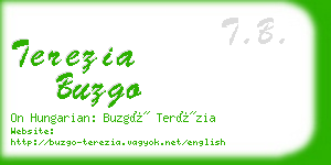 terezia buzgo business card